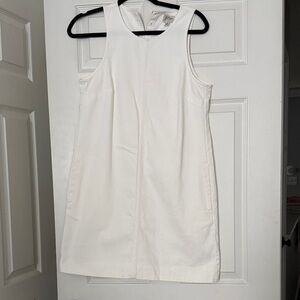 J Crew white denim shift dress NWOT